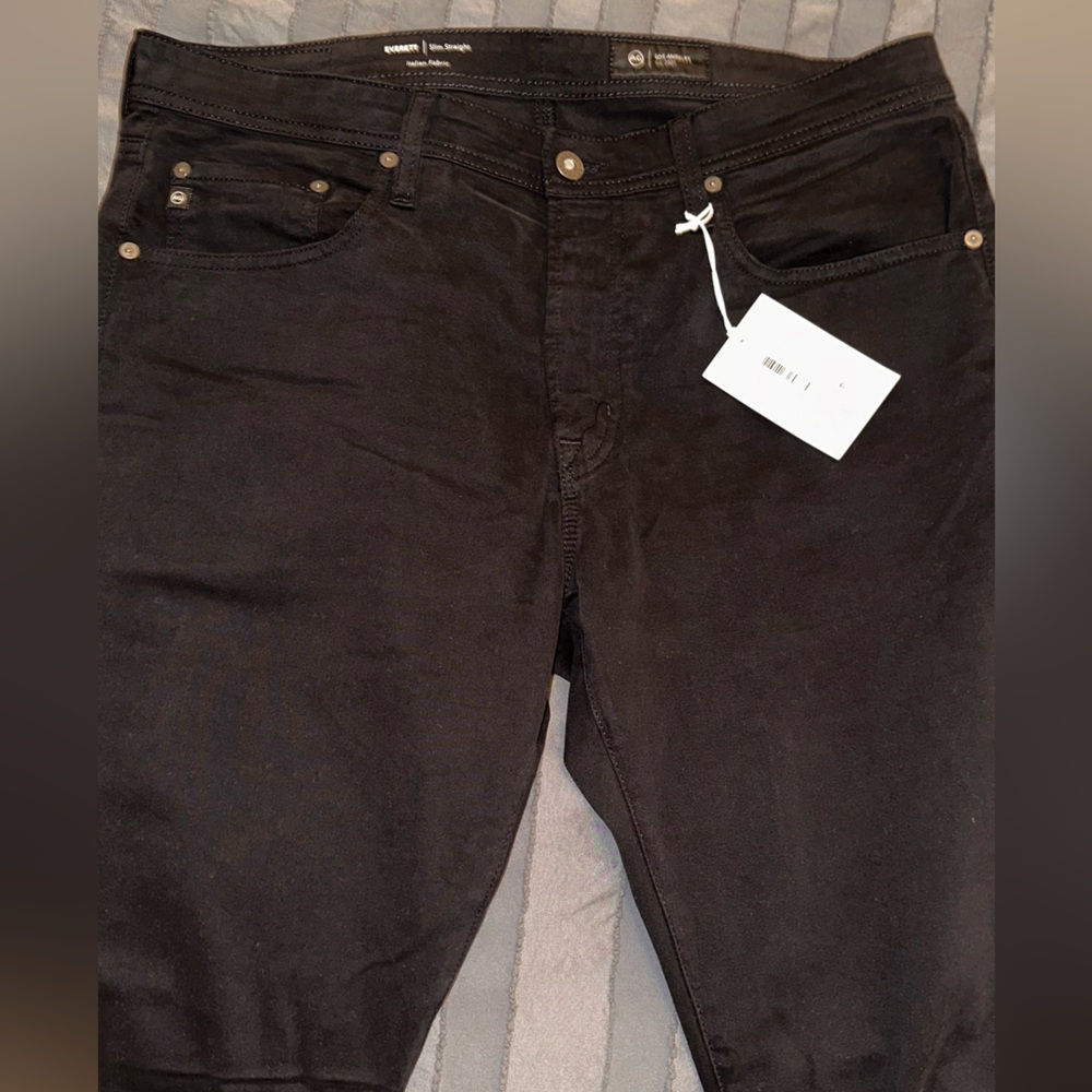 AG Everett pants sueded satin slim straight 34x32